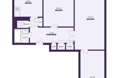 Купить 3-комнатную квартиру, Солигорск, Железнодорожная ул., 52. Фото 2