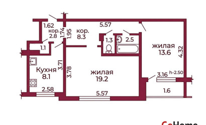 Купить 2-комнатную квартиру, Гродно, Репина, 33. Фото 8