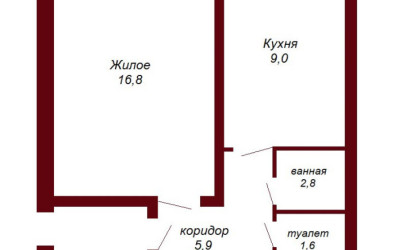 Купить 1-комнатную квартиру, Жабинка, Каштановая. Фото 12
