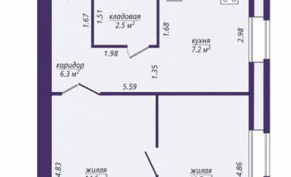 Купить 2-комнатную квартиру, Красная Слобода, Первомайская ул., 7. Фото 11