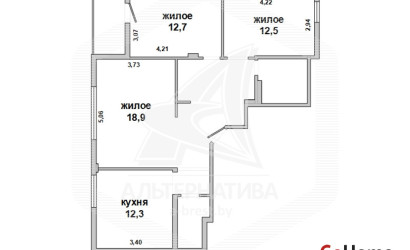 Купить 3-комнатную квартиру, Брест, Центр, ул. Фомина. Фото 16