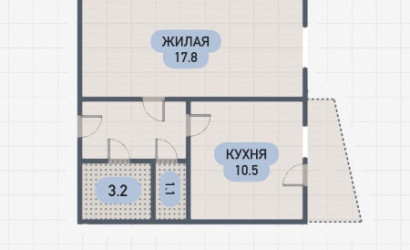 Купить 1-комнатную квартиру, Брест, Вульковская ул.. Фото 2