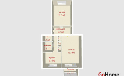 Купить 2-комнатную квартиру, Минск, Казинца ул., 51/1 (Октябрьский район). Фото 2