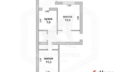 Купить 2-комнатную квартиру, Кобрин, , . Фото 20