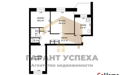 Купить 3-комнатную квартиру, Брест, ул. Набережная, д. . Фото 13