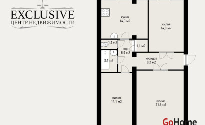 Купить 3-комнатную квартиру, Жодино, Д.Сырокваша ул., 3. Фото 2