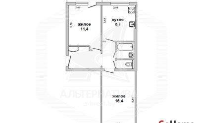 Купить 2-комнатную квартиру, Брест, Южный, ул. Рокоссовского. Фото 10