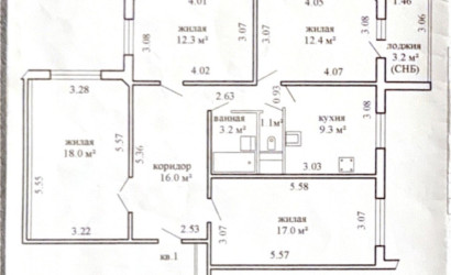 Снять 4-комнатную квартиру, Минск, Наполеона Орды, 35 (Московский район). Фото 12