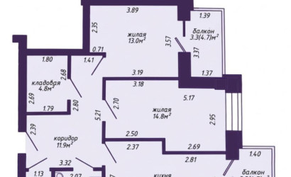 Купить 3-комнатную квартиру, Минск, Победителей просп., 135/В(Центральный район). Фото 31