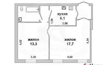 Купить 2-комнатную квартиру, Брест, Центр, ул. Карла Маркса. Фото 1