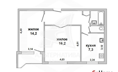 Купить 2-комнатную квартиру, Брест, Центр, б-р Космонавтов. Фото 19