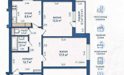 Купить 2-комнатную квартиру, Минск, Нёманская, 36 (Фрунзенский район). Фото 2