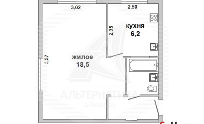 Купить 1-комнатную квартиру, Брест, Центр, пр-т Машерова. Фото 3