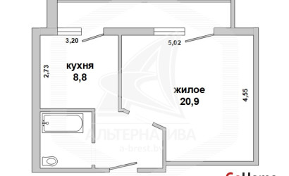 Купить 1-комнатную квартиру, Брест, Дубровка, ул. Дубровская. Фото 6