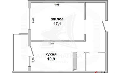 Купить 1-комнатную квартиру, Брест, Граевка, ул. Олега Кошевого. Фото 12