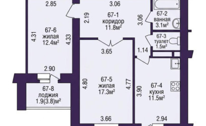 Купить 2-комнатную квартиру, Минск, Лукьяновича ул., 2(Советский район). Фото 23