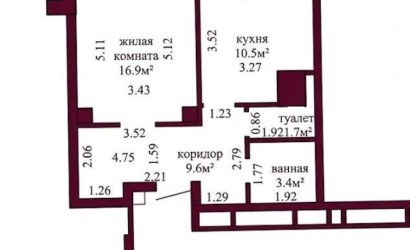Купить 1-комнатную квартиру, Гродно, Виктора Глухова, 20. Фото 14