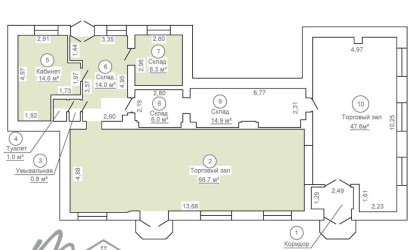 Аренда торгового помещения, Молодечно, Притыцкого ул., 4,  98.2 кв.м.. Фото 8