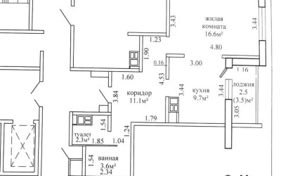 Купить 1-комнатную квартиру, Гродно, Курчатова, 29. Фото 11