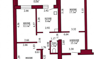 Купить 3-комнатную квартиру, Гродно, Тавлая, 46А. Фото 15