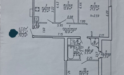 Купить 3-комнатную квартиру, Витебск, Петруся Бровки, 1/1. Фото 12