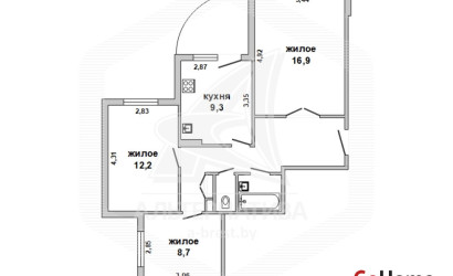Купить 3-комнатную квартиру, Брест, Ковалево, ул. Волгоградская