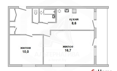 Купить 2-комнатную квартиру, Замшаны, , . Фото 1