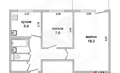 Купить 2-комнатную квартиру, Брест, Восток, пр-т Партизанский