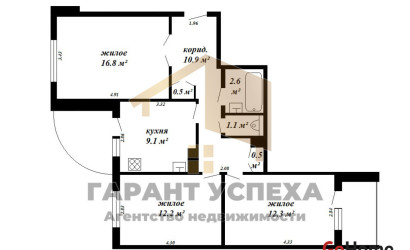 Купить 3-комнатную квартиру, Брест, ул. Гаврилова, д. . Фото 19