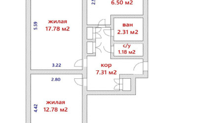 Купить 2-комнатную квартиру, Минск, Кольцова ул., 12/3 (Советский район). Фото 13
