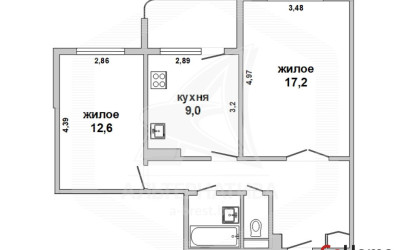 Купить 2-комнатную квартиру, Брест, Ковалево, ул. Суворова. Фото 9