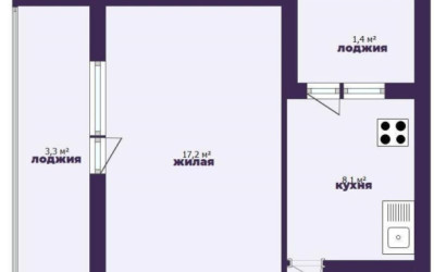 Купить 1-комнатную квартиру, Солигорск, Ленина ул., 42. Фото 19