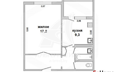 Купить 1-комнатную квартиру, Брест, Речица, ул. Адамковская. Фото 1