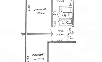 Купить 2-комнатную квартиру, Барановичи, Космонавтов, 14. Фото 3