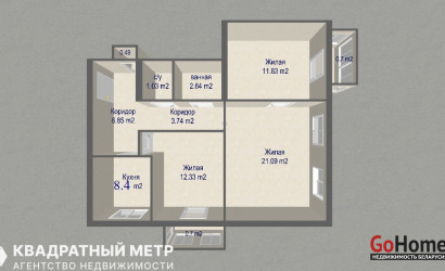 Купить 3-комнатную квартиру, Минск, ул. Карвата, д. 34 (Партизанский район). Фото 16