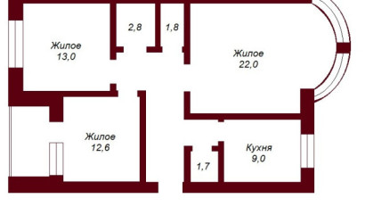 Купить 3-комнатную квартиру, Брест, ул. Московская, д. . Фото 11