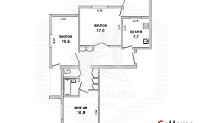 Купить 3-комнатную квартиру, Брест, Заводская, ул. Янки Купалы. Фото 18