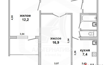 Купить 2-комнатную квартиру, Брест, Ковалево, ул. Волгоградская. Фото 1