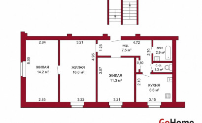 Купить 3-комнатную квартиру, Гродно, Менделеева, 37/1. Фото 13