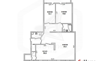 Купить 3-комнатную квартиру, Брест, Центр, ул. Комсомольская. Фото 12