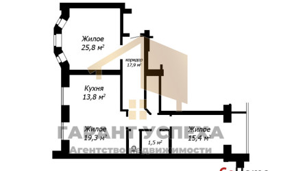 Снять 3-комнатную квартиру, Брест, ул. Карла Маркса, д. . Фото 17