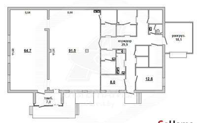 Продажа квартиры под офис, Брест, Брест-восточный,  281 кв.м.. Фото 4