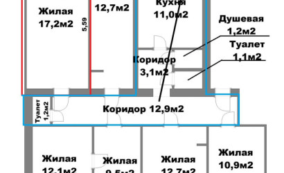 Купить 6-комнатную квартиру, Минск, Козлова ул., 31 (Первомайский район). Фото 17