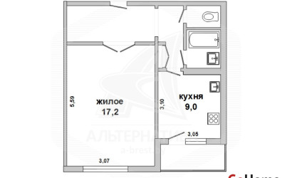 Купить 1-комнатную квартиру, Хотислав, , . Фото 12