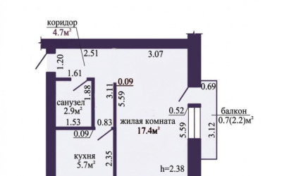 Купить 1-комнатную квартиру, Молодечно, Великий Гостинец ул., 70. Фото 15