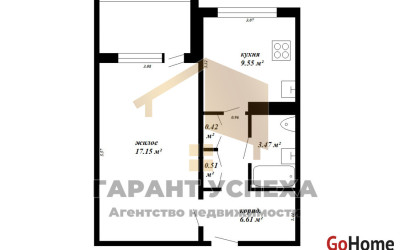 Купить 1-комнатную квартиру, Брест, пер. Заводской 3-й, д. . Фото 10