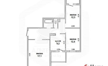 Купить 3-комнатную квартиру, Брест, Ковалево, ул. Ясеневая. Фото 1