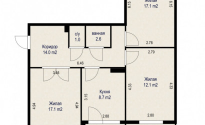 Купить 3-комнатную квартиру, Минск, ул. Радужная, д. 9 (Центральный район). Фото 2