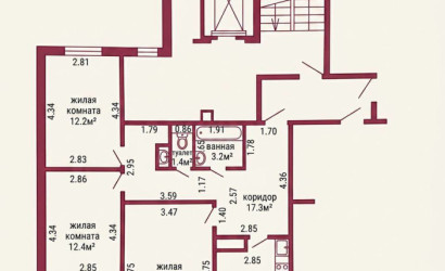 Купить 3-комнатную квартиру, Гродно, Дзержинского, 125А. Фото 22
