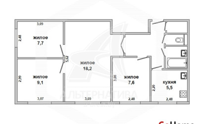 Купить 4-комнатную квартиру, Брест, Восток, ул. Кривошеина. Фото 12